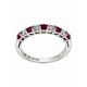 Pre Owned Platinum Ruby and Diamond Eternity Ring ZC128